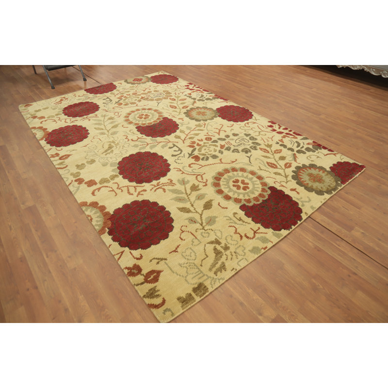 Tapis indien à motif floral All-Over 7 x 10