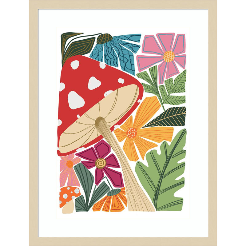«Wild Garden 3» par Madelen Klingeroth, reproduction d'art murale en bois encadrée, H 25 po x l 19 po