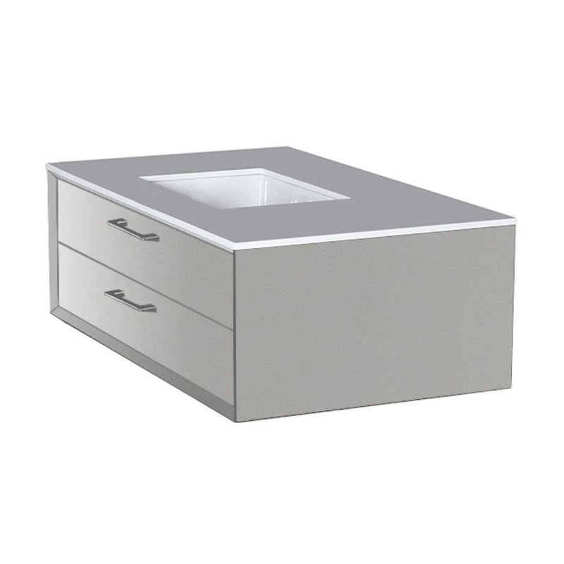 Gemelli 36'' W Vanity Top, Polished White