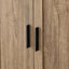 Armoire de rangement en panneau de fibres à densité moyenne avec 2 portes et tablette réglable pour salle de bain et bureau-1657349590