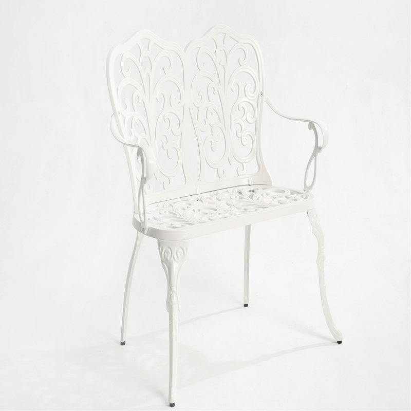 Banc en fonte d'aluminium, Blanc