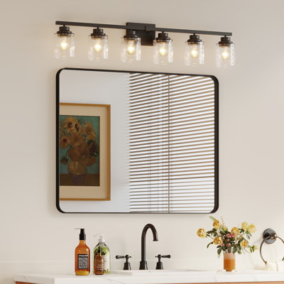 Tempered Glass And Aluminum Framed Bathroom Mirror, Vanity Wall Mirror