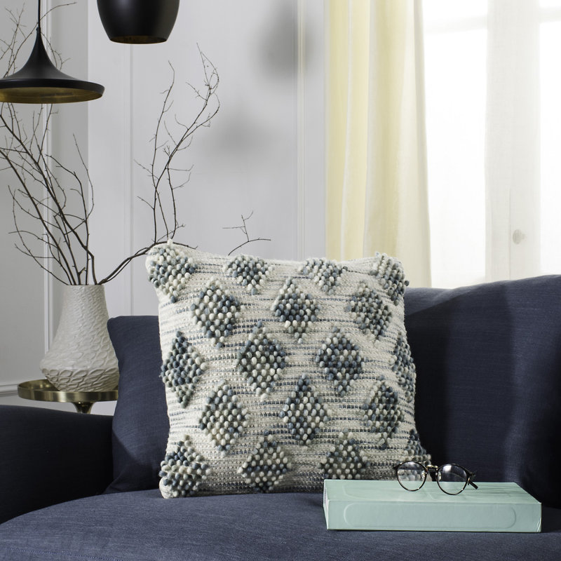 Geometric Wool Throw Pillow