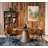 Caldera 48" Round Dining With Lava Marble And Dark Oak Base