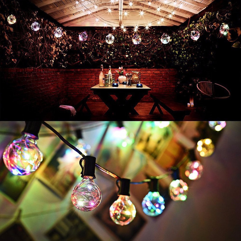 30-ft 30-Bulb Color Changing Outdoor Globe String Light Shatterproof Low Voltage Output