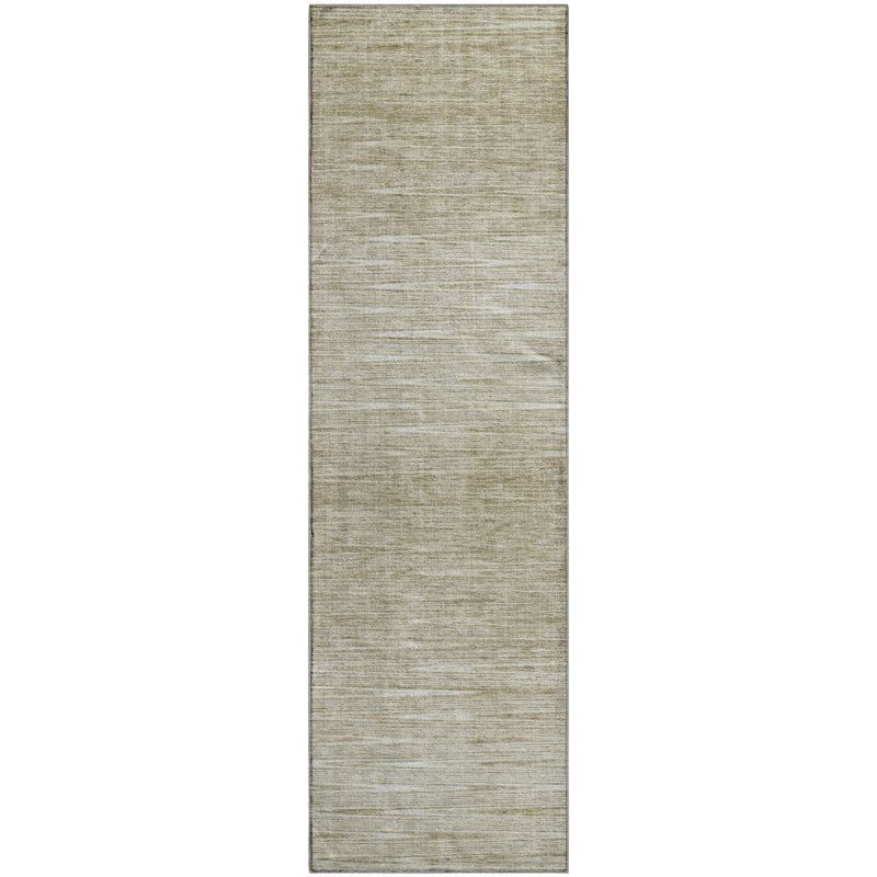 Premium Machine Washable Prisco Khaki Rug, Runner 2'3" x 7'6"