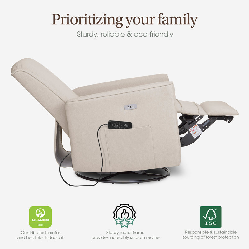 Power Reclining Massage Chair, Light Sand