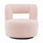 Fauteuil demi-tonneau pivotant en tissu Teddy-1660055781