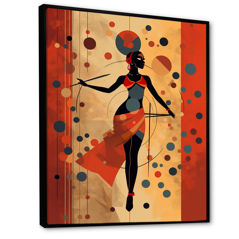 «Kali Tantric Hindu Goddess Retro Illustration I» sur, Cadre flottant noir, H 44 po x l 34 po x P 1,5 po