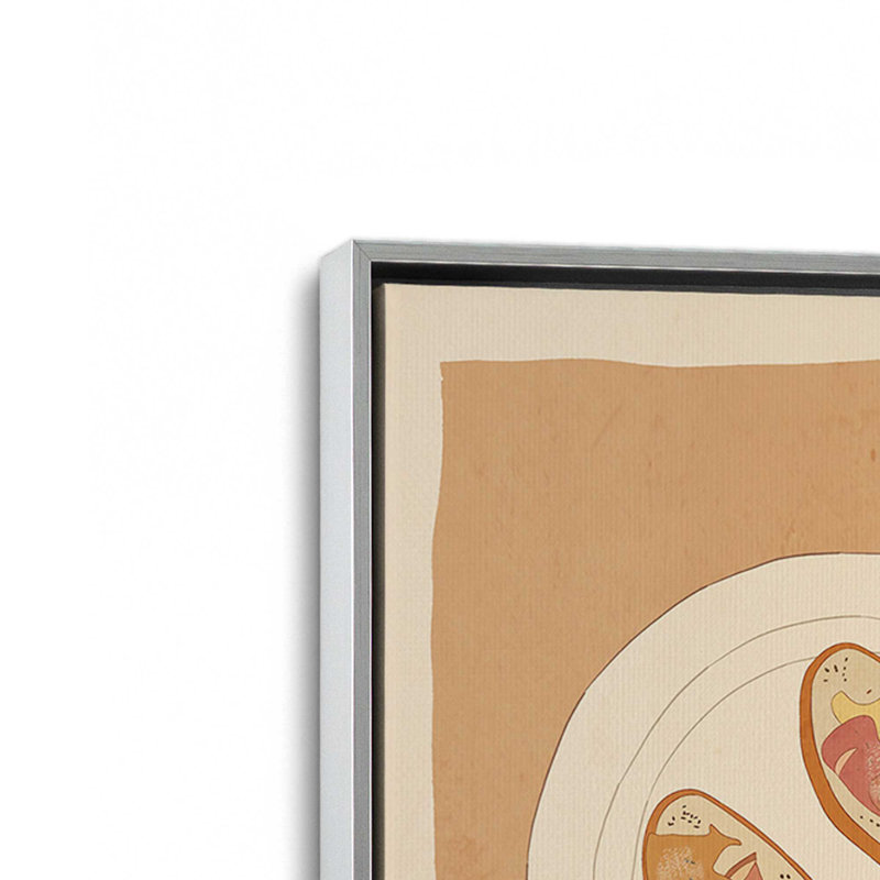 Reproduction d'art, petit-déjeuner, par Thomas Thingdesign, H 40 po x l 30 po, Framed Print without Mat, Silver