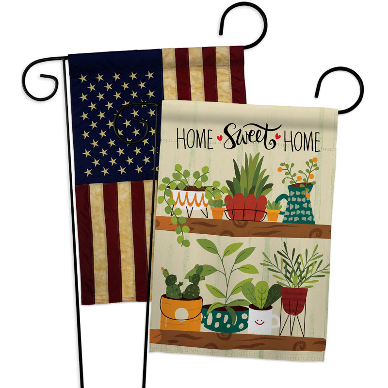 Drapeau de jardin en polyester à 2 côtés Group Plants 19 x 13 po