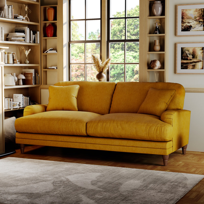 Adaku 3 Seater Sofa , Sunburst, Burnished Beech