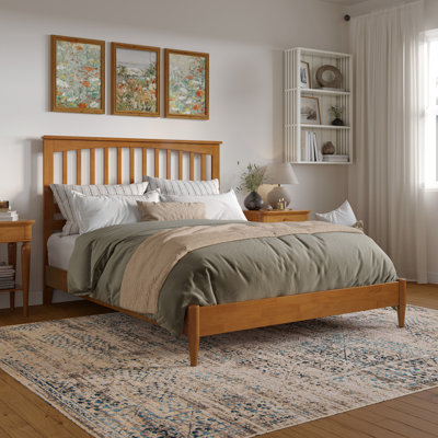 Aritra Solid Wood Low Profile Platform Bed