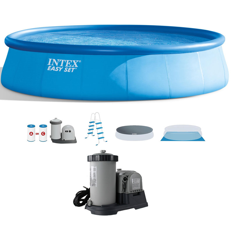Intex 18 x 48 Above Ground Swimming Pool and 2500 GPH Cartridge Filter Pump
