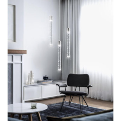 Lustre en cristal 3 lumières à intensité variable Glam