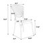 Bistro en fonte d'aluminium 3 pièces - 2 chaises et 1 table avec coussin blanc pour les espaces extérieurs Robuste et facile à assembler