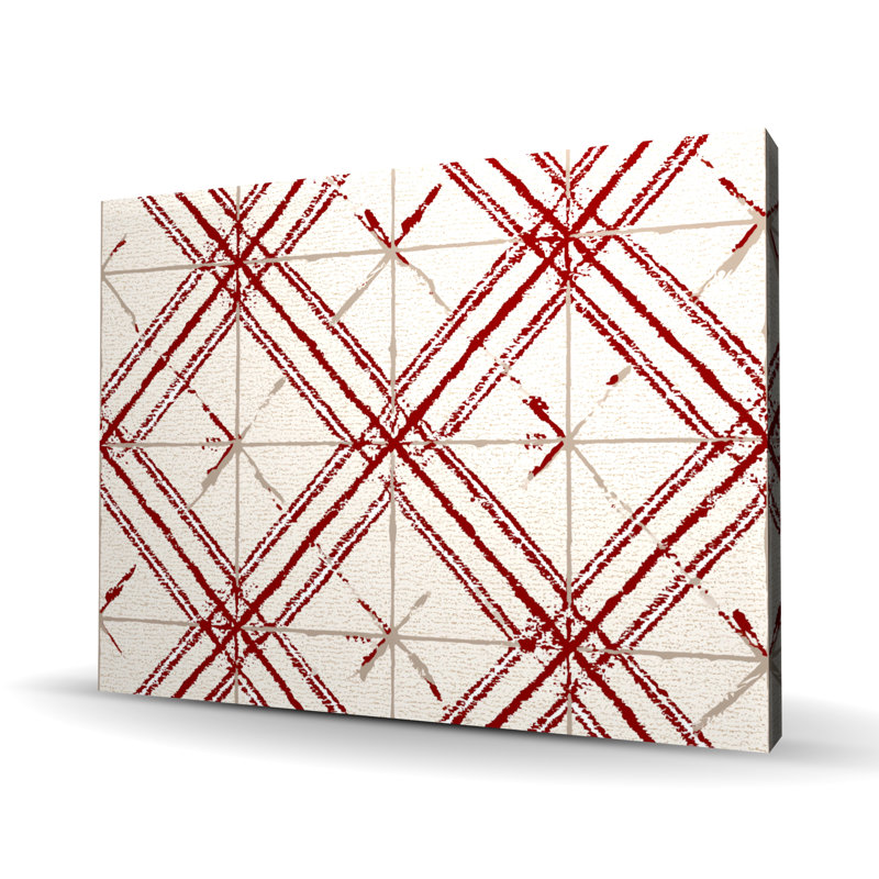 Red Lines Pattern Canvas - Stylish Home Decor Wall Art