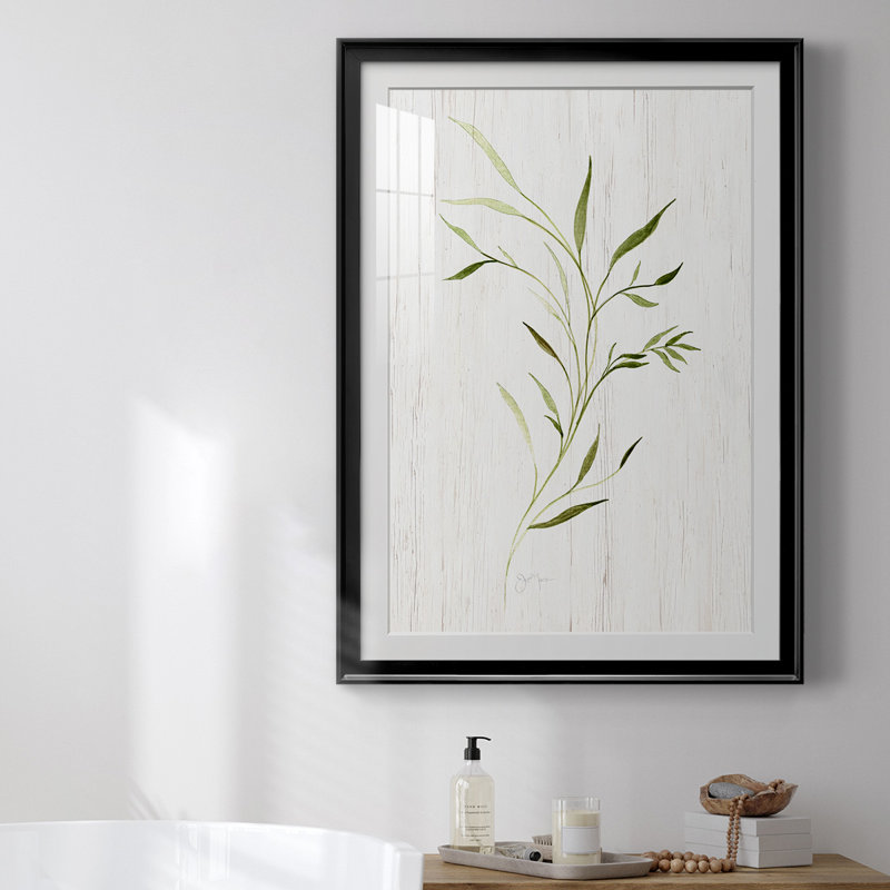 Windblown Leaves II - Single Picture Frame Print, Black Framed, 36.5" H x 26.5" W x 1" D