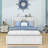 Ezai Wood Platform Bed with Trundle and Pull Out Shelves-353569926