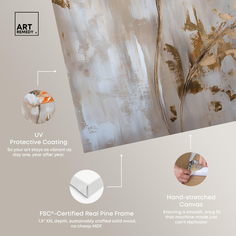 Toile «Ochre Whisper I» par Hokku Designs, H 36 po x l 24 po, Toile tendue