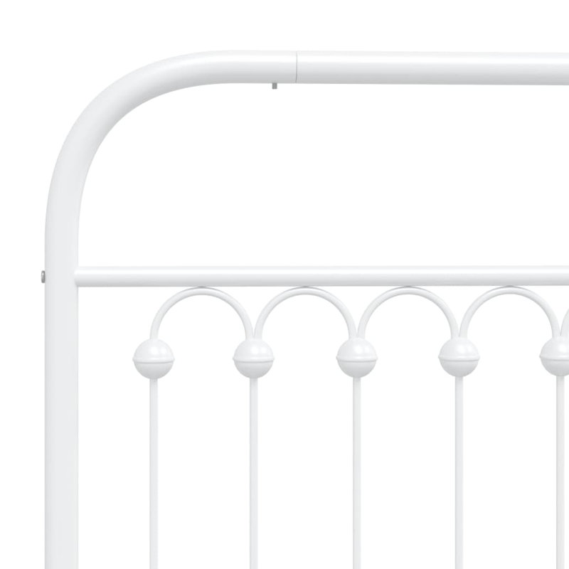 Vidaxl Metal Replace Headboard Black 180 Cm, 100cm H x 105cm W x 3cm D, White