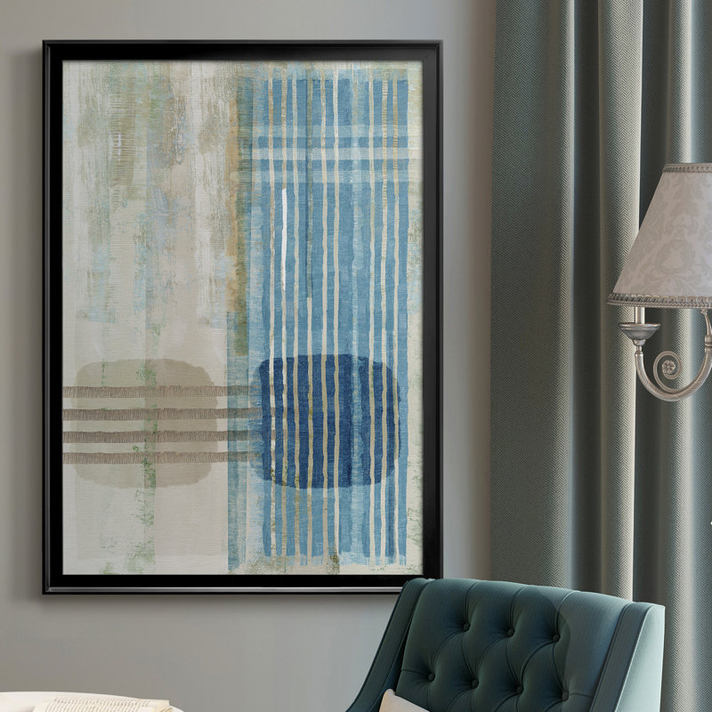 «Blue Blue Horizon III», toile encadrée de qualité supérieure - prête à être accrochée, H 24,5 po x l 18,5 po x P 1 po