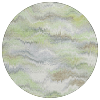Machine Washable Indoor/Outdoor London ACN2258 Swirls Rug