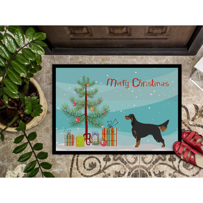 Tapis de porte pour l’extérieur antidérapant de noël havanese Rockland