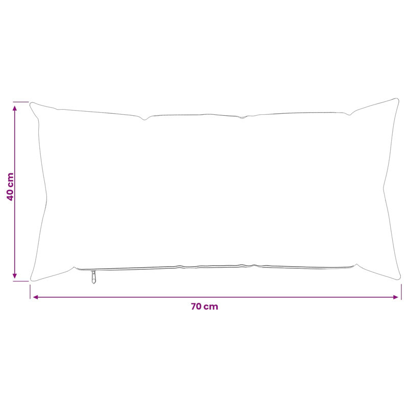 Light Grey Cushion, Rectangle 40cmH x 70cmW, Light Grey