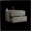 Coiffeuse murale en bois de noyer à trois trous avec lavabo en céramique, grande coiffeuse de rangement, salle de bain moderne, pré-assemblée-1432739495-1432739494