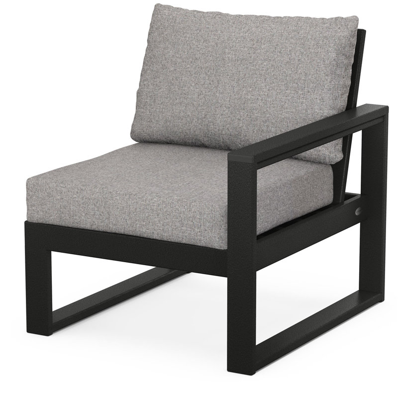 Méridienne d'extérieur POLYWOOD, Revolution® gris, Noir
