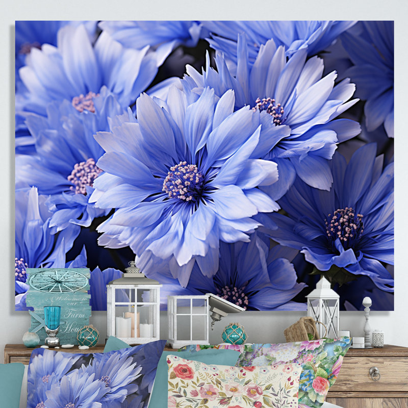 Cornflowers Field II, reproduction d'art sur toile, H 24 po x l 32 po x P 1 po, Toile tendue