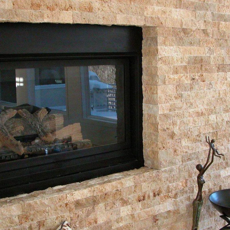 2" x 4" Travertine Brick Joint Mosaic Wall & Floor Tile, Brown
