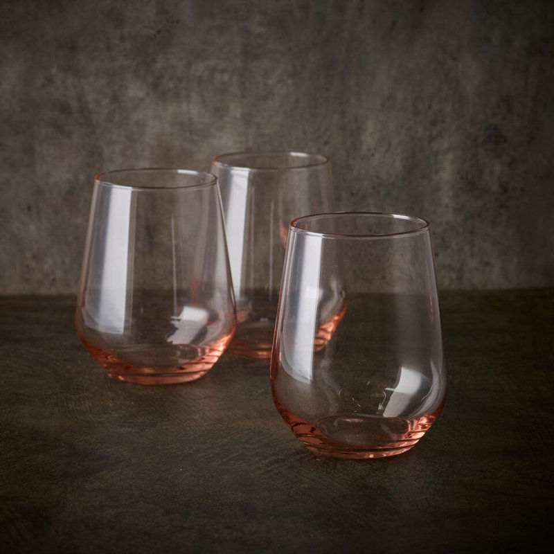 Shamay 14.37ml Drinking Glass Set, Pink