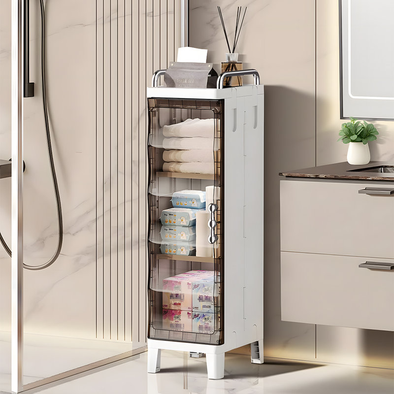 Plastic / Acrylic Bathroom Shelves, 74cm H x 20cm W x 24cm D