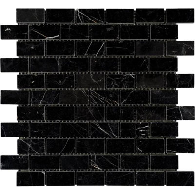 1" x 2" Marble Brick Joint Mosaic Wall & Floor Tile