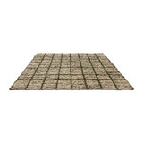 Wool Geometric Area Rug in Green