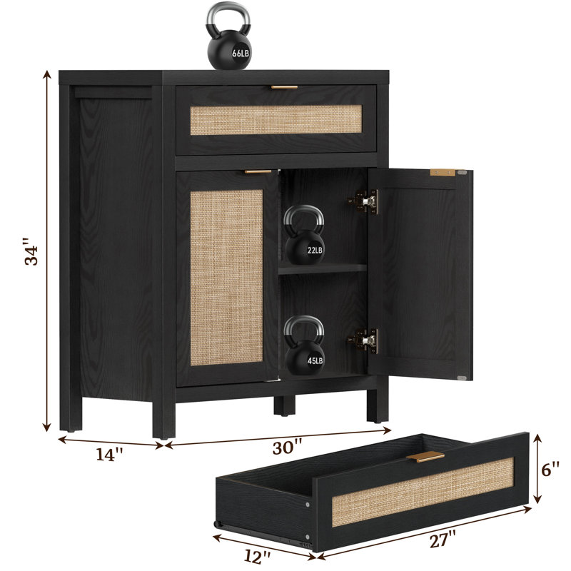 Joselyn 30'' Sideboard, Black