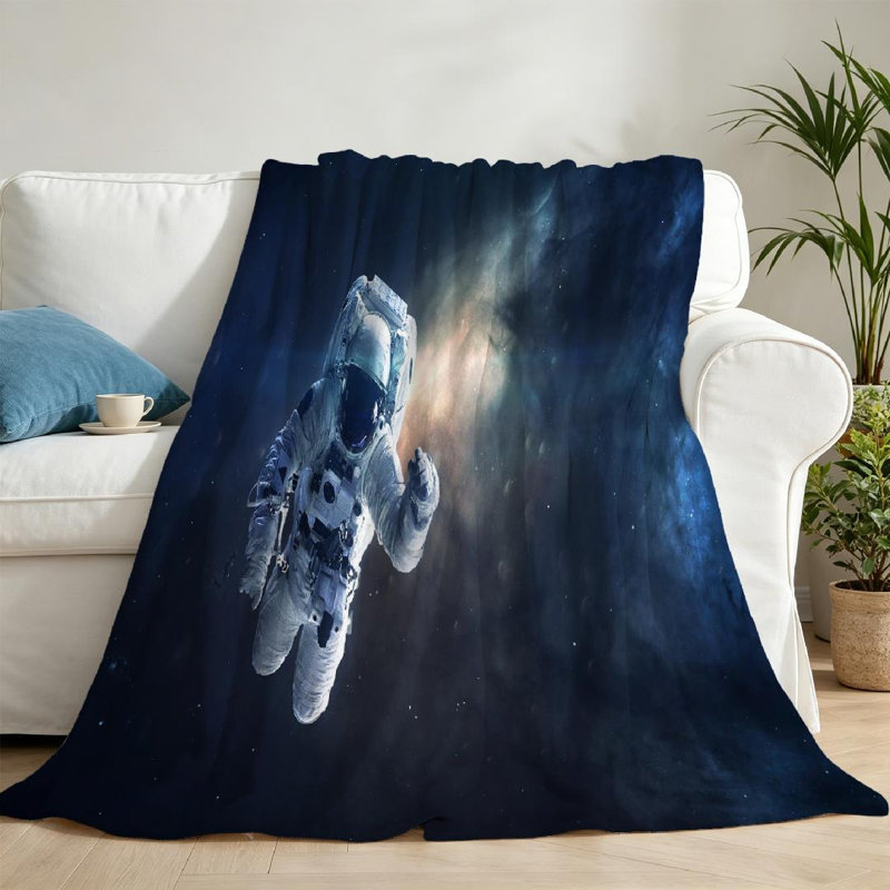 Jeté en molleton transparent ultra doux, imprimé de planètes de beauté espace lointain, Throw 50" x 60"