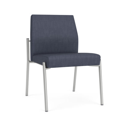 Lesro Mystic Waiting Reception Armless Guest Chair Metal Frame