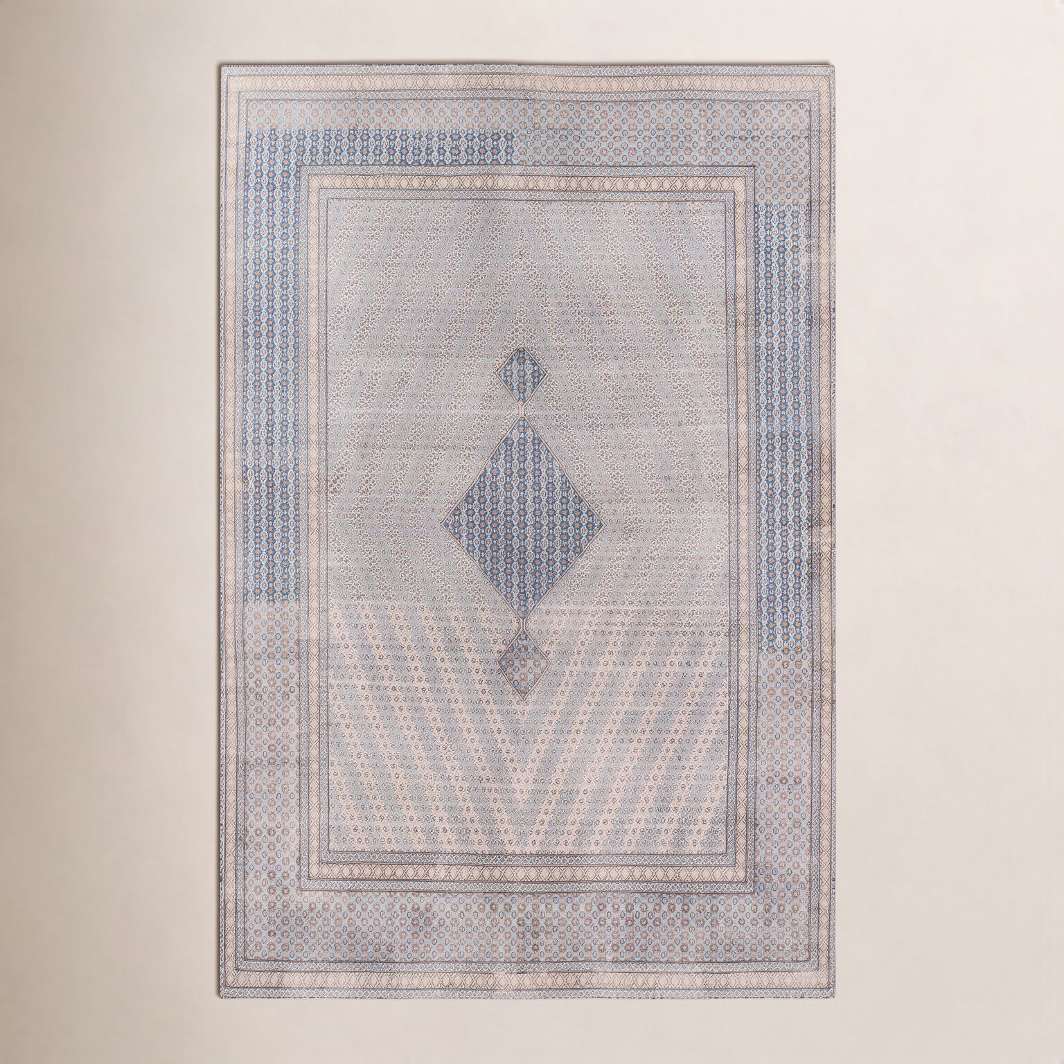 Favager Blue Light Brown Oriental Rug, Rectangle 8'5" x 12'