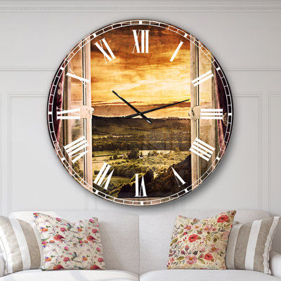 Horloge murale paysage surdimensionnée