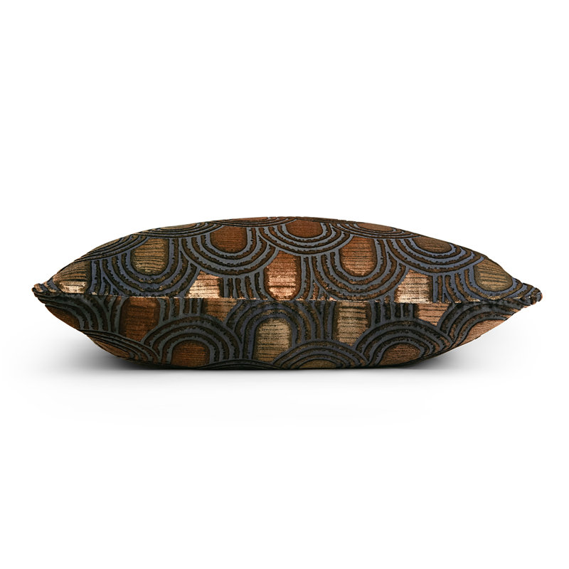 Endless Velvet Pillow Cover & Insert, Square 22", Copper Ivy