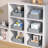 Fabric Storage Bins With Front Handles, Trapezoid Closet Organizer Baskets For Shelves, Foldable Storage Containers For Toys, Books, Clothes, Home Organization