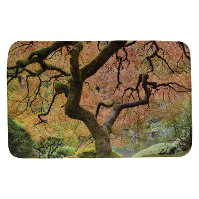 Tapis pour salle de bain arbre d’érable japonais Oram