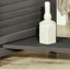 Cloisons de 5,6 pi avec cloisons d'intimité avec rangement, gris pour chambre / bureau, cloison en bois rustique, tablettes de rangement