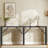 Extra Long Console Table Farmhouse Behind Couch Sofa Partner, Industrial Style with Metal Accents and Triangular Supports-588760184-588760189