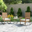 Outdoor Rocking Chair, Balcony Rocking Chair, Removable Seat Cushion, Rattan Rocking Chair, Comfortable Lounge Chair, With Armrests, Upholstered, Lunch Break Chair, Suitable For Garden, Courtyard, Balcony