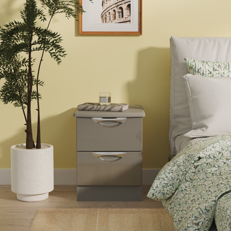 Rutilio 40cm W Manufactured Wood Bedside Table