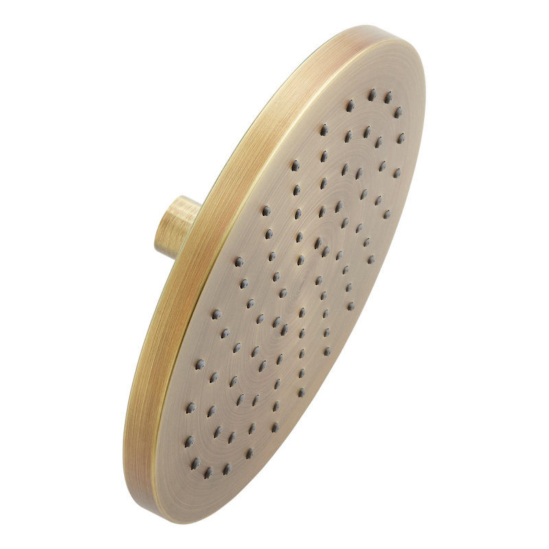 8" Modern Round Rainfall Shower Head - 1.8 GPM, Aged Brass